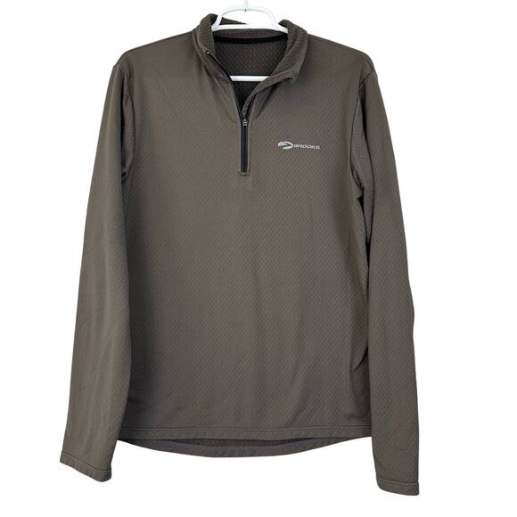 Brooks Fleece Lined 1/4 zip Pullover Medium - Picture 1 of 6